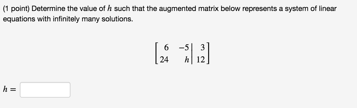 Solved Determine The Value Of H Such That The 5472