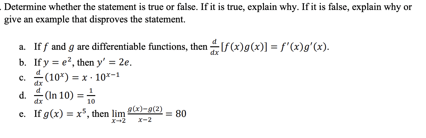 Solved Determine whether the statement is true or false. If | Chegg.com