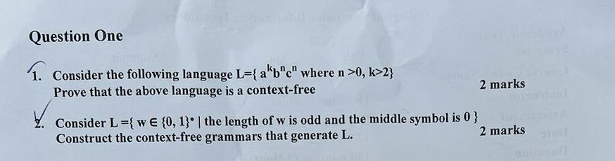 Solved Theory Of Computation: Question 1 Solve Part 1 And 2 | Chegg.com