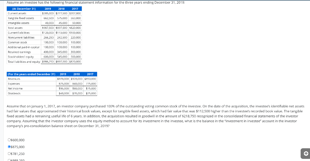 SOLVED ASSUME ON JANUARY 1 2020 AN INVESTOR COMPANY visual data 4