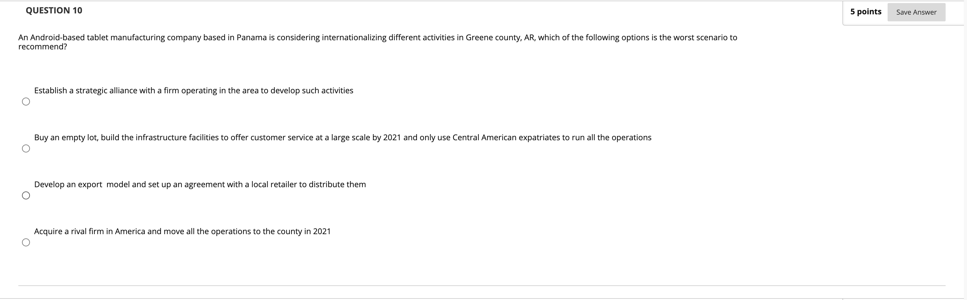 Solved QUESTION 10 5 points Save Answer An Android-based | Chegg.com
