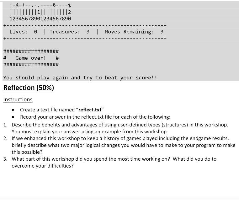 Solved This is my code for Part -2 of Workshop-5 but my | Chegg.com