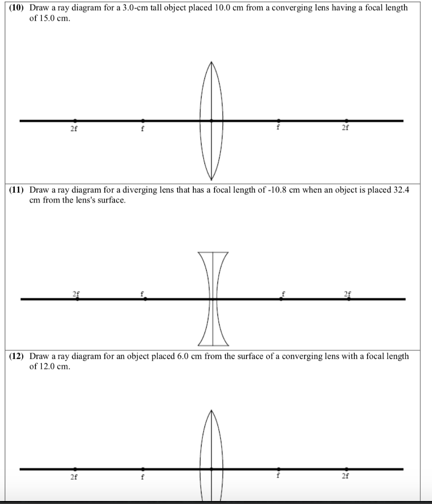 Lens Ray Diagram Worksheet Worksheets For Kindergarten