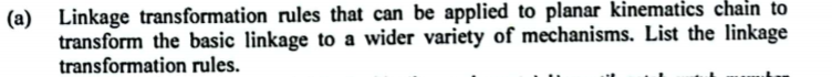Solved A Linkage Transformation Rules That Can Be Applied Chegg