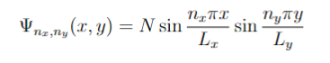 Solved In a 2-D box, wave function of a particle is | Chegg.com