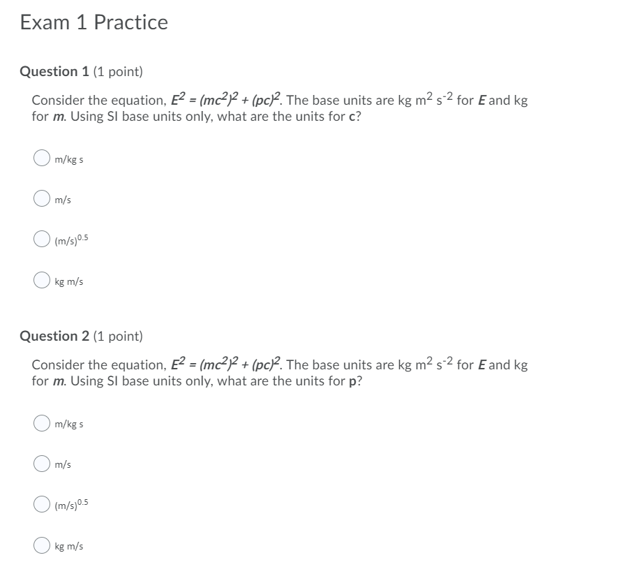 Solved Exam 1 Practice Question 1 1 Point Consider The Chegg Solved Exam 1 Practice Question 1 1 Point Consider The Chegg