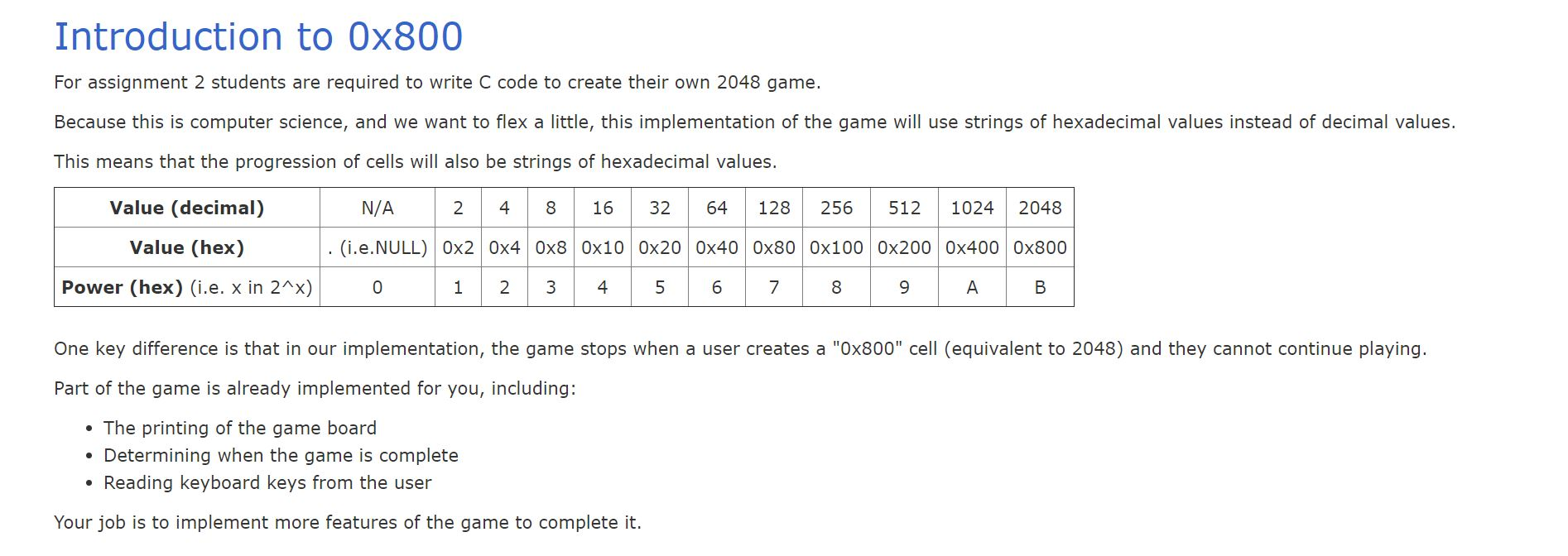 Solved #C language programming task. Making the 2048 game in | Chegg.com