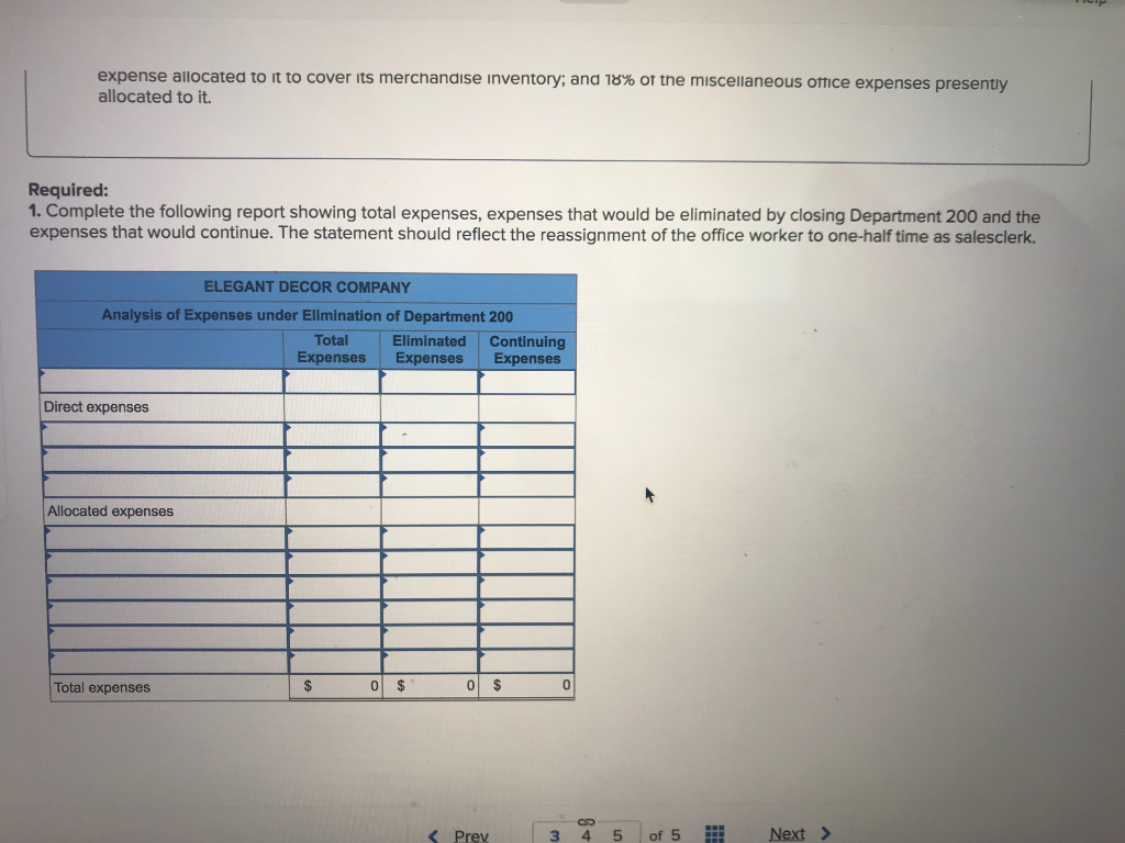 Solved Elegant Decor Company’s management is trying to