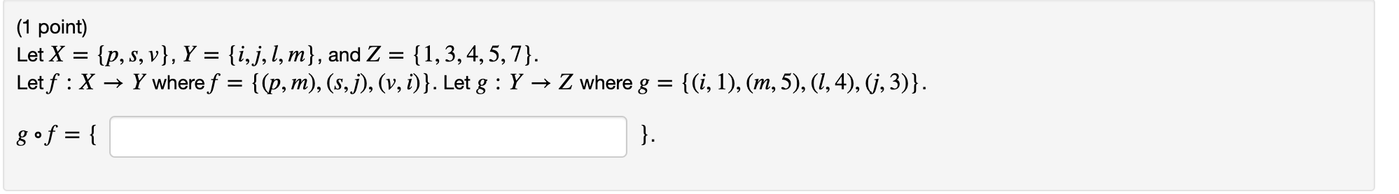 Solved 1 Point Let X P S V Y I J L M And Chegg Com