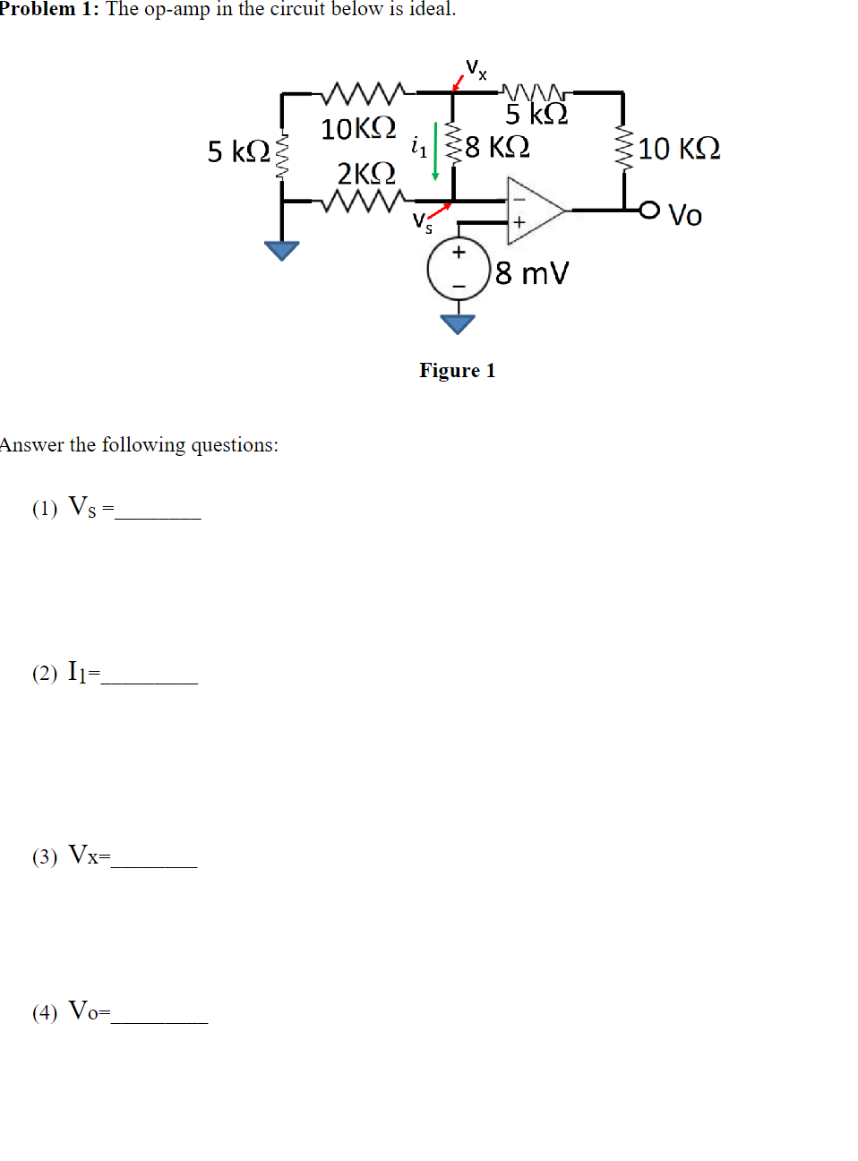 Solved Problem 1 The Op Amp In The Circuit Below Is Ideal