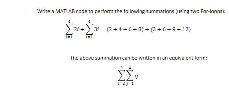 Solved Write a MATLAB code to perform the following | Chegg.com