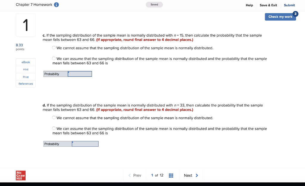 Solved Chapter 7 Homework Saved Help Save & Exit Submit | Chegg.com