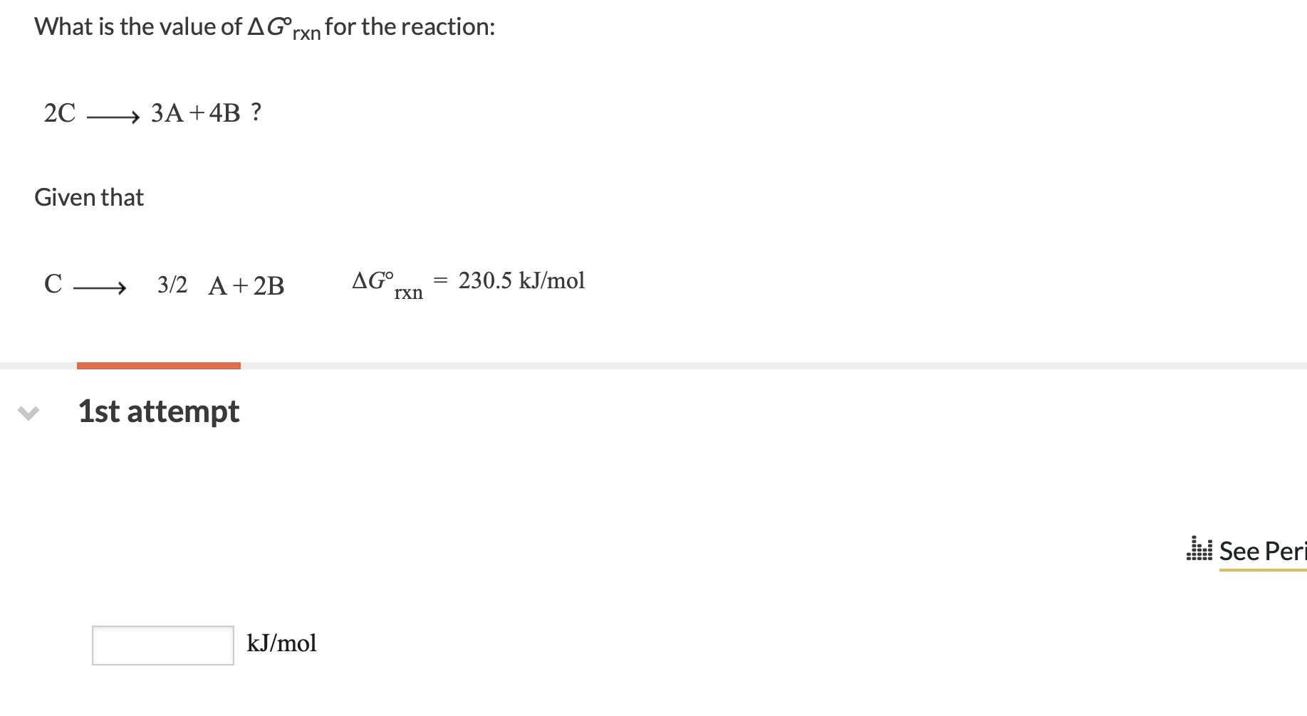 Solved What is the value of ΔG∘xn for the reaction: 2C 3 A+4 | Chegg.com