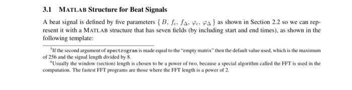 Solved 1 MATLAB Structure for Beat Signals A beat signal is | Chegg.com