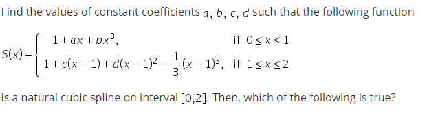 Solved Find The Values Of Constant Coefficients A, B, C, D | Chegg.com