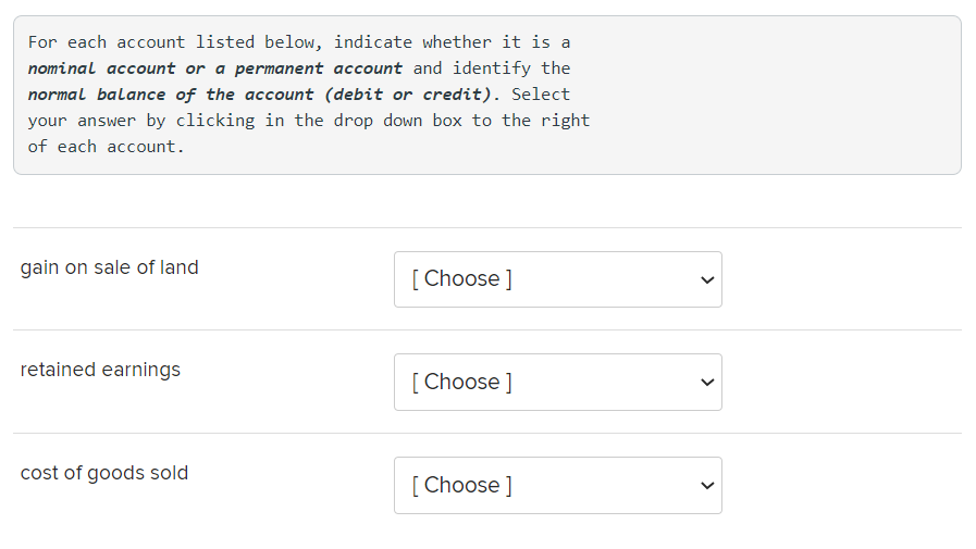 Solved For Each Account Listed Below, Indicate Whether It Is | Chegg.com