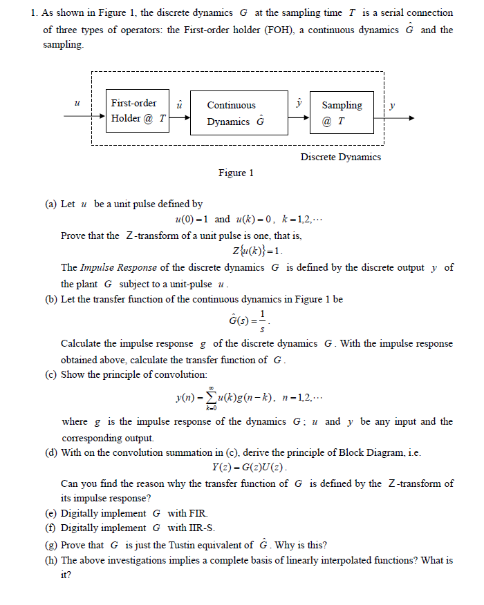 Solved 1. As shown in Figure 1, the discrete dynamics G at | Chegg.com