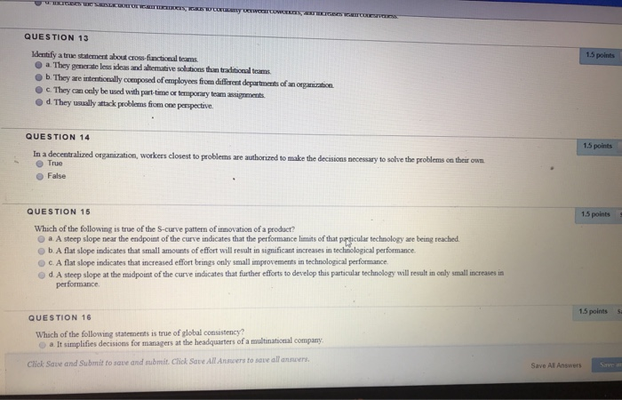 Solved QUESTION 13 Identify a true statement about | Chegg.com