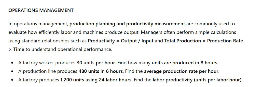 Solved OPERATIONS MANAGEMENTIn operations management, | Chegg.com