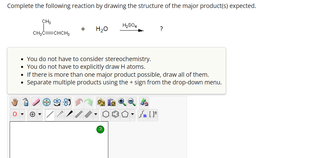 Solved Complete the following reaction by drawing the | Chegg.com