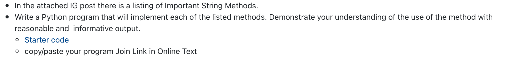 Solved Important String Methods @pythoncommunity o | Chegg.com