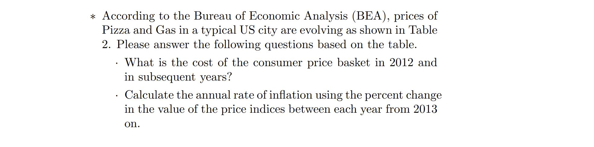 * According To The Bureau Of Economic Analysis (BEA), | Chegg.com