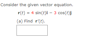 Solved Consider the given vector equation. | Chegg.com