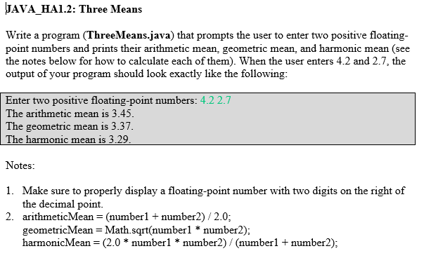 Solved I need help with the Java problem below. Provide | Chegg.com