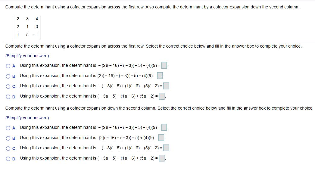 Solved Compute the product AB by the definition of the