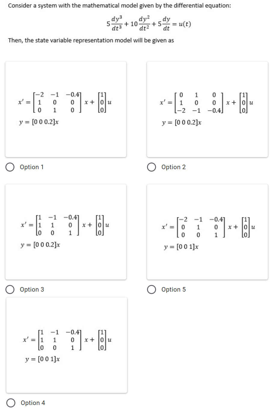 Solved Consider a system with the mathematical model given | Chegg.com