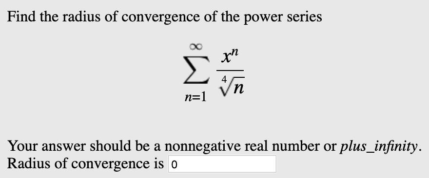 Solved Find The Radius Of Convergence Of The Power Series