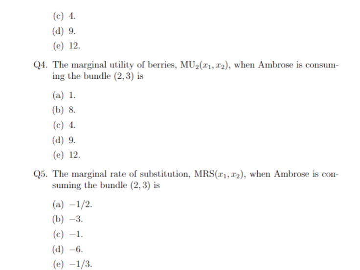 Solved PROBLEM I. Ambrose consumes only nuts and berries.