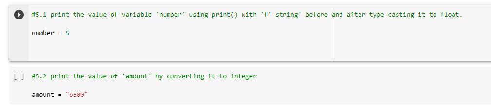 Solved \#5.1 print the value of variable 'number' using | Chegg.com