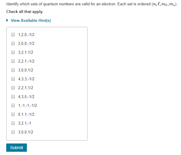 solved-identify-which-sets-of-quantum-numbers-are-valid-for-chegg