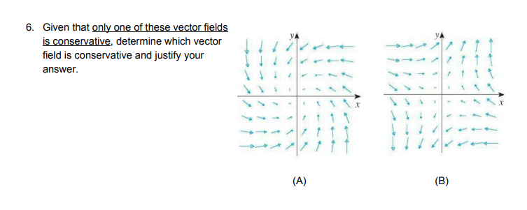 Solved 6. Given that only one of these vector fields is | Chegg.com