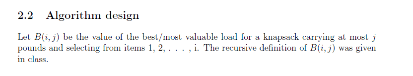 Solved Java 0-1 Knapsack Problem Bottom Up and Top Down | Chegg.com