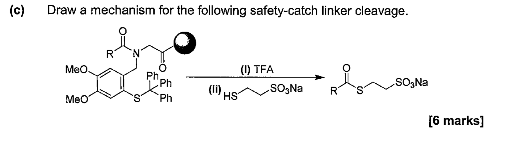 c) Draw a mechanism for the following safety-catch | Chegg.com