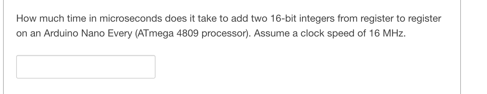 Solved How much time in microseconds does it take to add two | Chegg.com