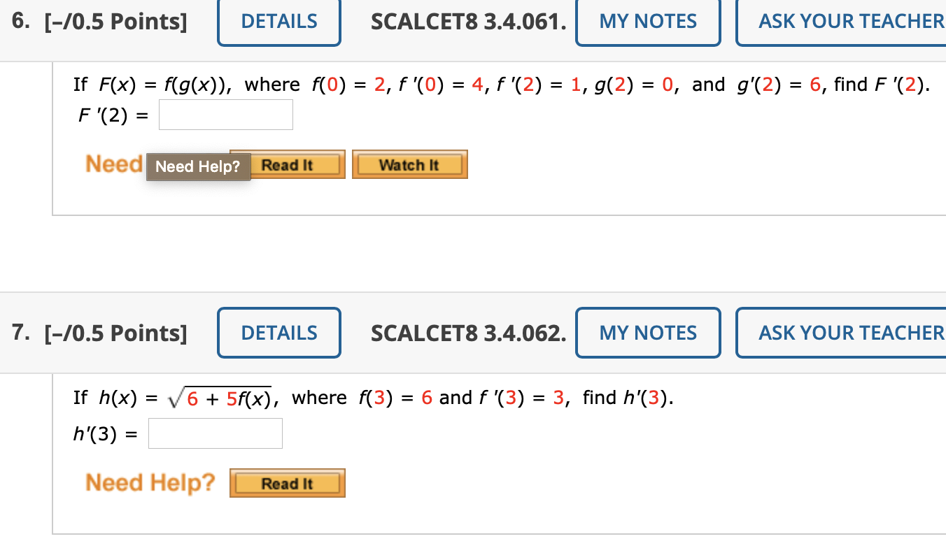Solved Hello I need help with these two questions #6 and #7, | Chegg.com