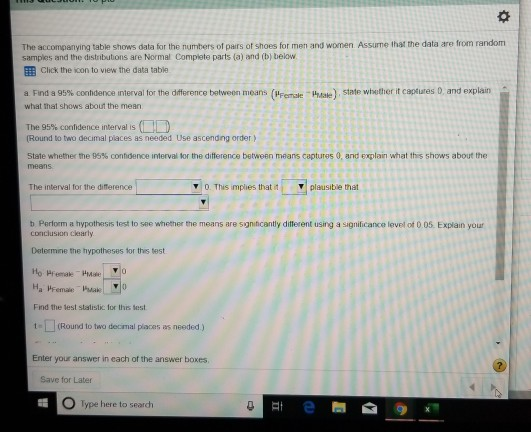 Solved The accompanying table shows data for the numbers of | Chegg.com