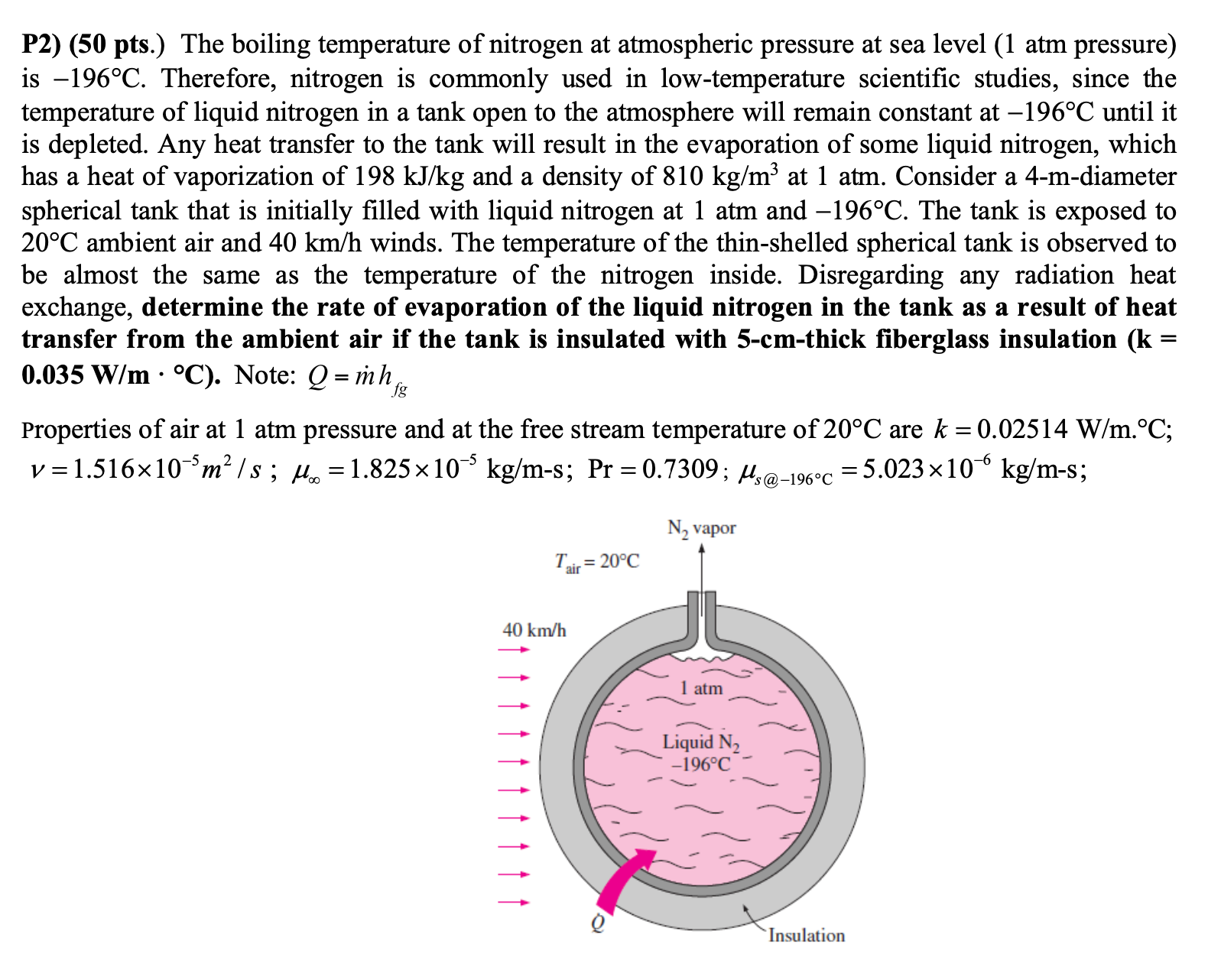 Solved P2) (50 ﻿pts.) ﻿The boiling temperature of nitrogen