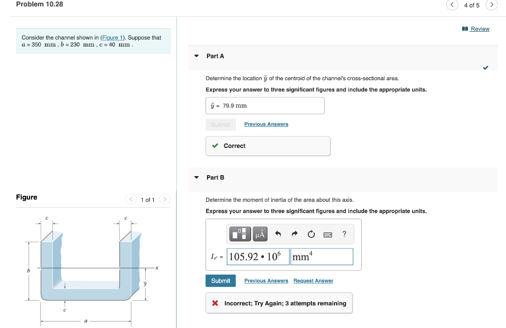 Solved Problem 10.28 4 of 5 I Review Consider the channel | Chegg.com