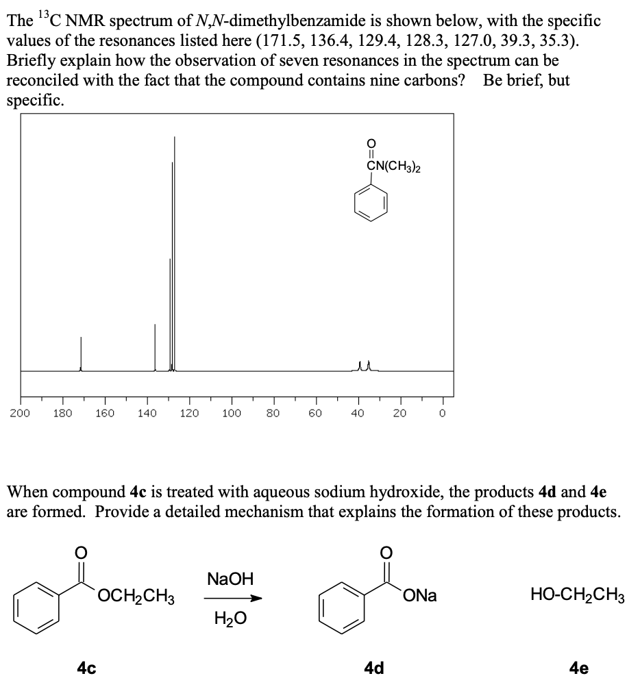 The ''C NMR spectrum of N,Ndimethylbenzamide is