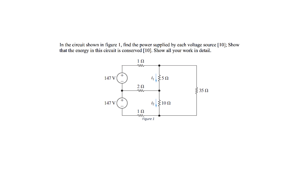 Solved In the circuit shown in figure 1, find the power | Chegg.com