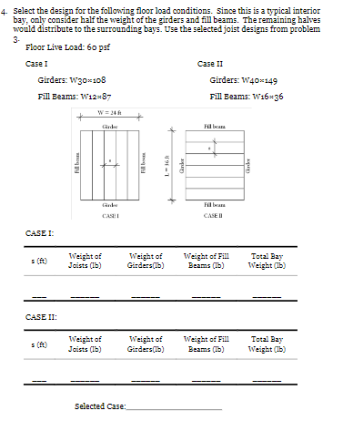 Select the design for the following floor load | Chegg.com