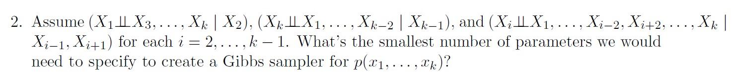 Solved Gibbs Sampling and the Semi-Graphoid Axioms 1. Assume | Chegg.com