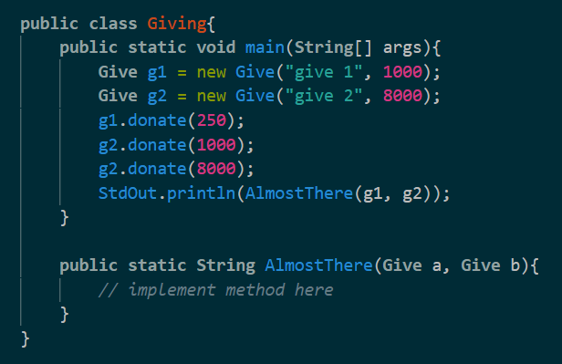 Solved JAVA QUESTION PLEASE HELP we have a class called | Chegg.com
