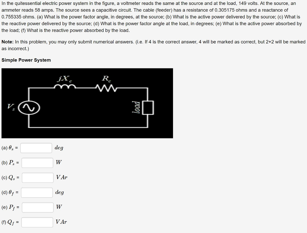Solved In the quitessential electric power system in the