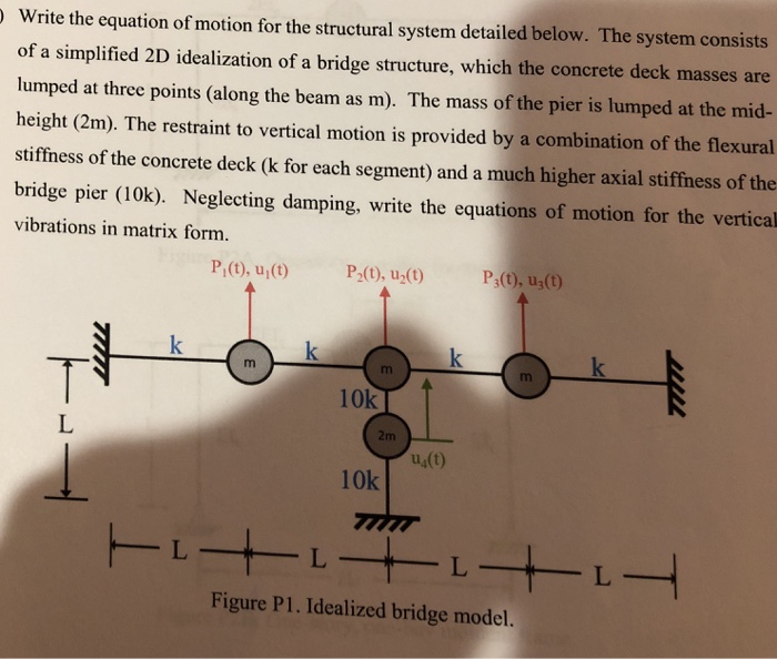 Solved Write the equation of motion for the structural | Chegg.com
