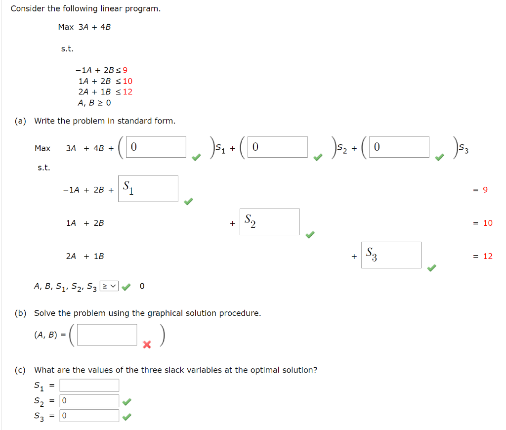 Solved Consider the following linear program. Max 3A + 4B | Chegg.com